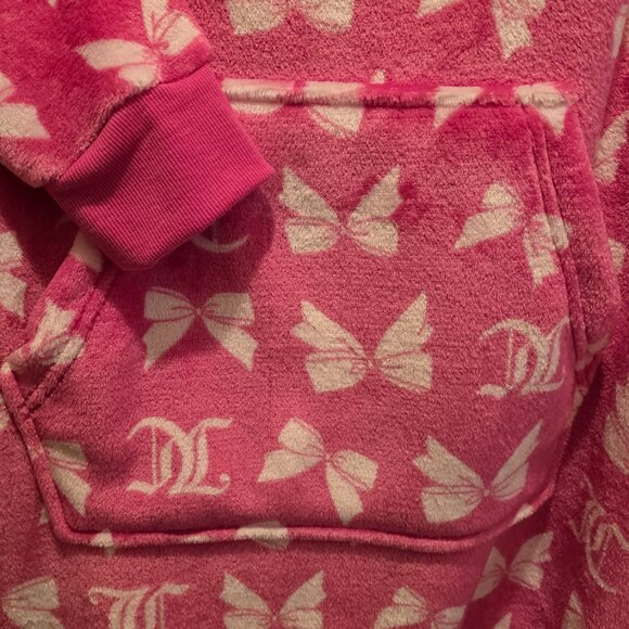 Juicy Couture Sherpa Pink Bow Hoodie Lounger – New - Picture 7 of 8